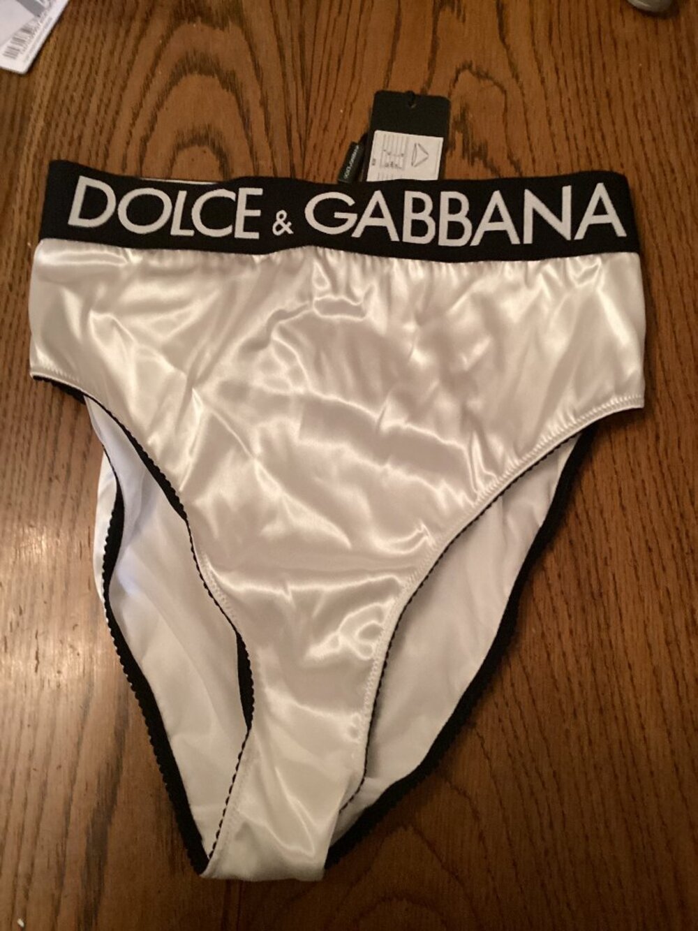 Dolce & Gabbana Satin High-Waist Panties Size 4